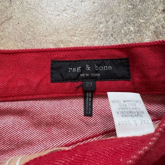 Rag & bone red denim skirt - Picture 5 of 6